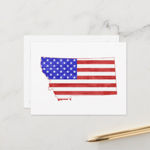 Cartão Postal Montana modelou o Patriótico Montanan da bandeira