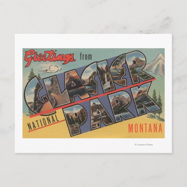 Cartão Postal Montana - Parque Nacional Glacier (Frente)
