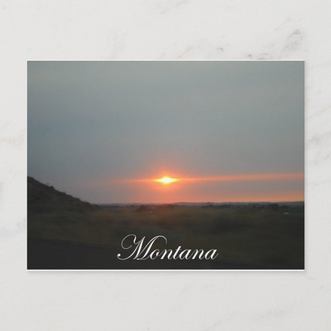 Cartão Postal Montana Sunset (Frente)