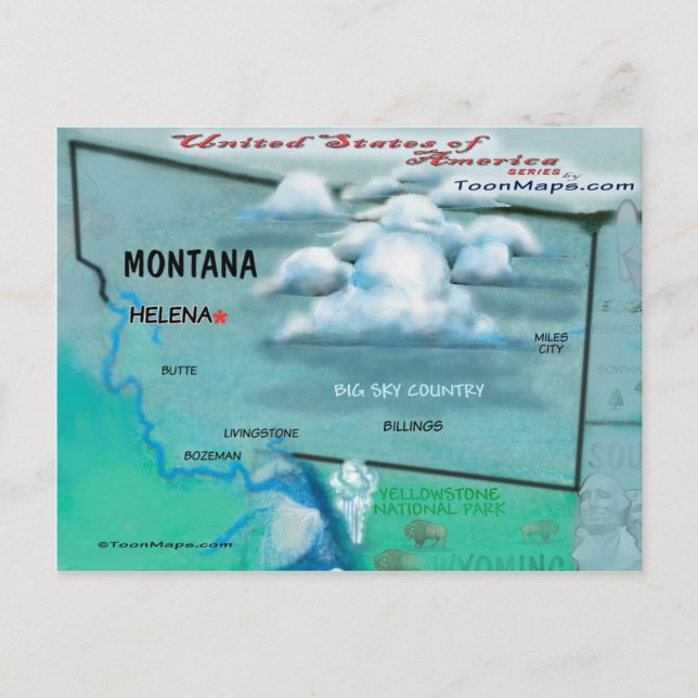 Cartão Postal Montana USA Card (Frente)