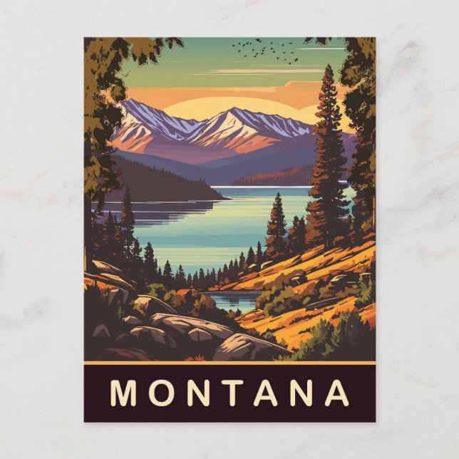 Cartão Postal Montana, Viagem (Frente)