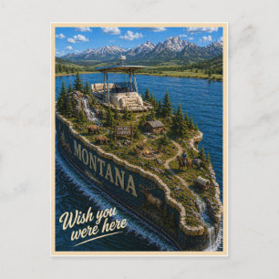 Cartão Postal Montana   Wish You Were Here   Série de Estados