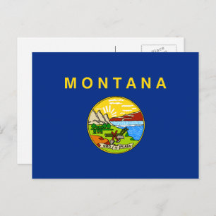Cartão Postal Montanan Flag, Flag de Montana