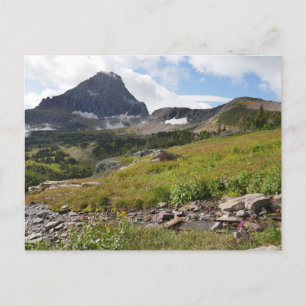 Cartão Postal Montanha Bearhat e Corrente Glacial