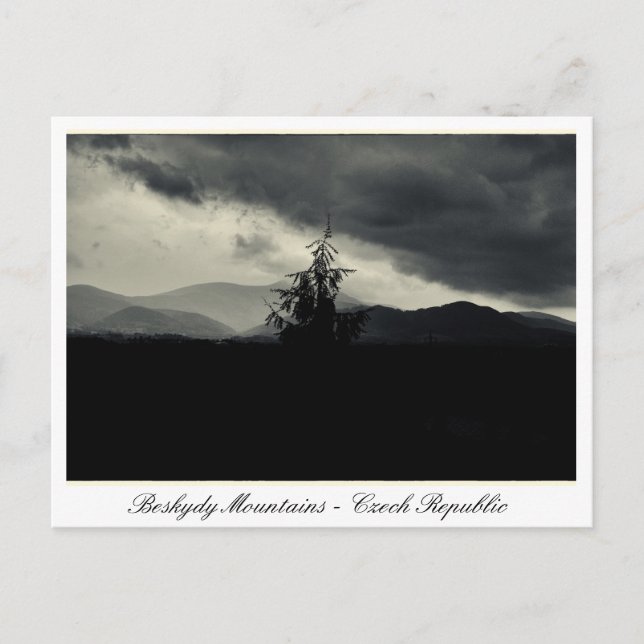 Cartão Postal Montanha Beskydy, Lysa Hora, Morava República Chec (Frente)