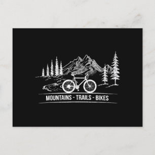 Cartão Postal Montanha - Bicicleta de bicicleta de bicicleta