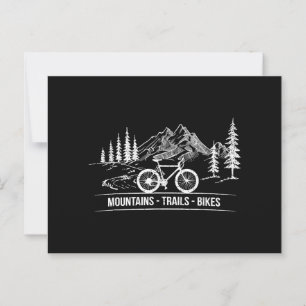 Cartão Postal Montanha - Bicicleta de bicicleta de bicicleta