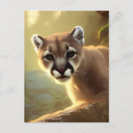 Cartão Postal Montanha Cougar Wildlife Retrato