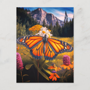 Cartão Postal Montanha da Borboleta Monarca Belo Prado Natureza