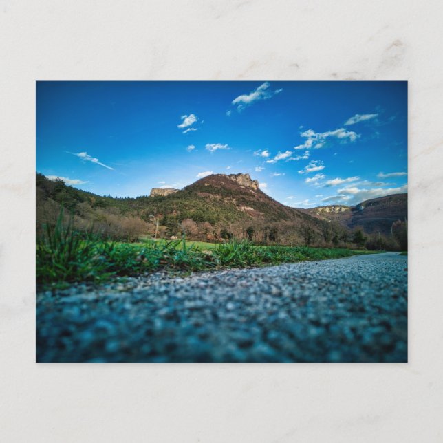 Cartão Postal montanha da estrada (Frente)