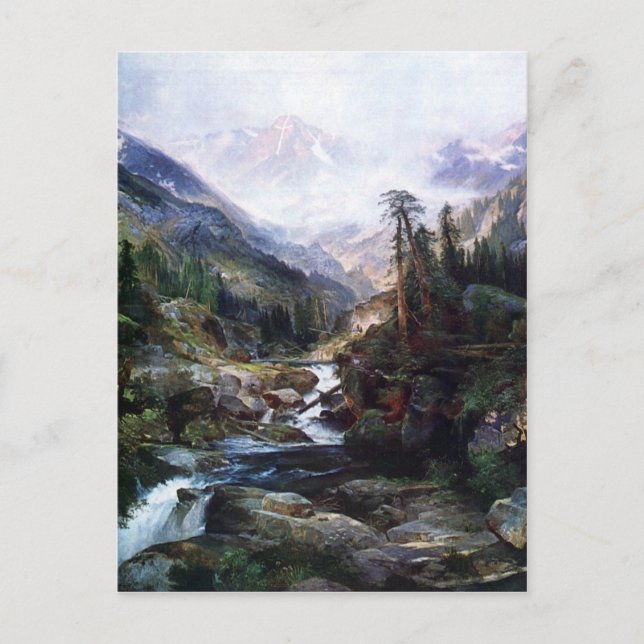 Cartão Postal Montanha da Santa Cruz por Thomas Moran (Frente)