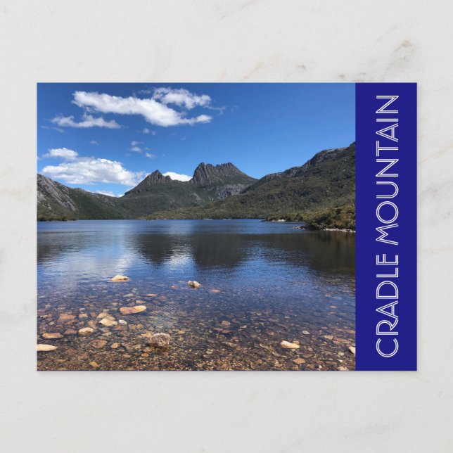 Cartão Postal montanha do berço da tasmania (Frente)