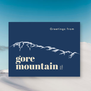 Cartão Postal Montanha Gore Nova York paisagem rabiscada