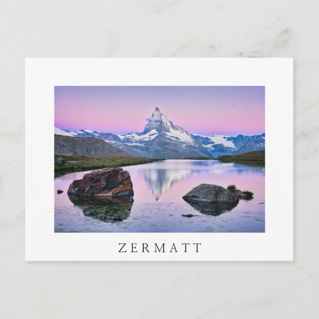 Cartão Postal Montanha Matterhorn em Zermatt, Suiça (Frente)
