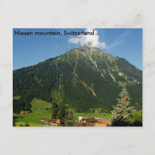 Cartão Postal Montanha Niesen, Suiça