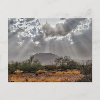 Cartão Postal Montanha Picketpost com raios solares