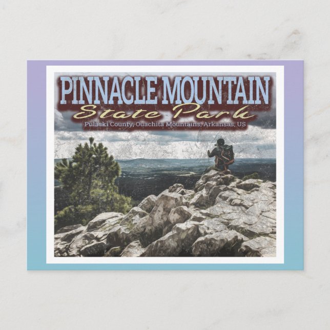 CARTÃO POSTAL MONTANHA PINNACLE - MONTANHAS QUACHITA - ARKANSAS (Frente)