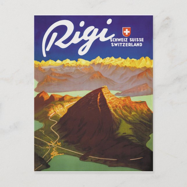 Cartão Postal Montanha Rigi, Suiça (Frente)