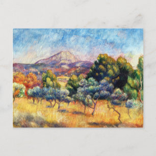 Cartão Postal Montanha Sainte-Victoire de Pierre-Auguste Renoir
