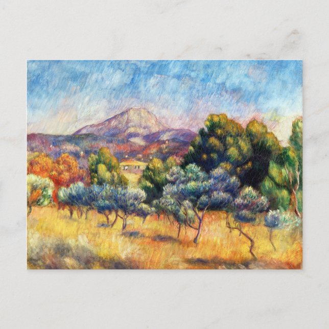 Cartão Postal Montanha Sainte-Victoire de Pierre-Auguste Renoir (Frente)