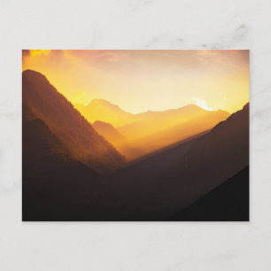 Cartão Postal Montanha Silhuettes Sunset Beauful Nature