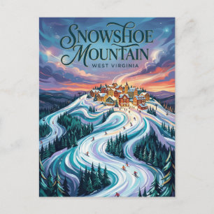 Cartão Postal Montanha Snowshoe West Virginia