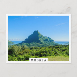 Cartão Postal Montanha verde tropical em Moorea