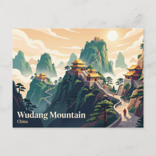 Cartão Postal Montanha Wudang China