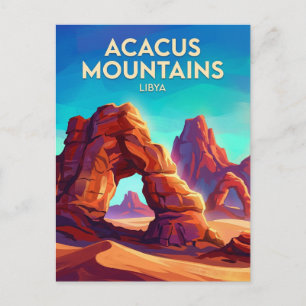 Cartão Postal Montanhas Acacus, Tadrart Acacus Líbia