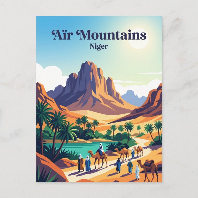Cartão Postal Montanhas Aïr Níger (Frente)