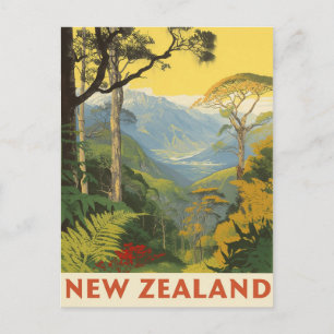 Cartão Postal Montanhas Alpinas da Nova Zelândia e Viagens vinta