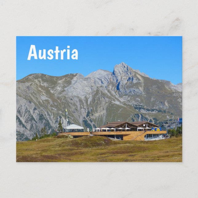 Cartão Postal Montanhas Altas Austríacas (Frente)