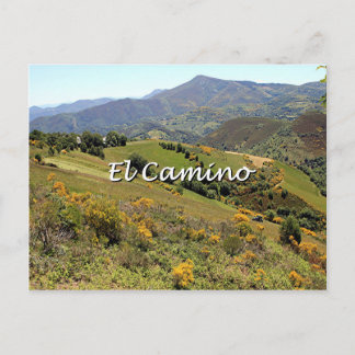 Cartão Postal Montanhas ao longo de El Camino, Espanha (legenda)