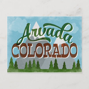 Cartão Postal Montanhas Arvada Colorado Snowy