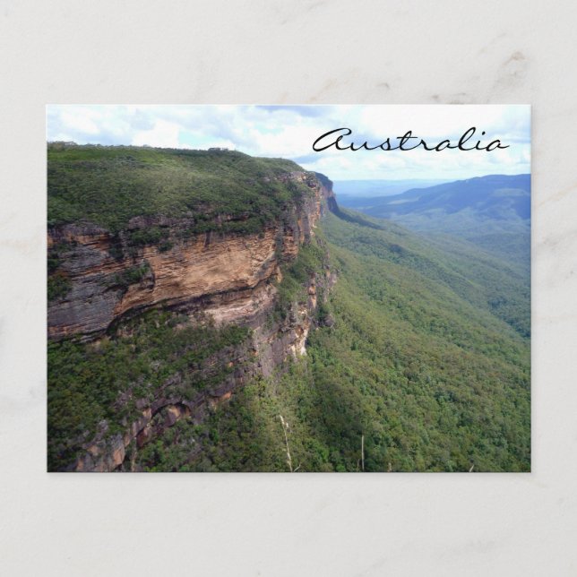 Cartão Postal montanhas azuis austrália (Frente)
