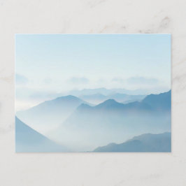 Cartão Postal Montanhas Azuis de Aquarela