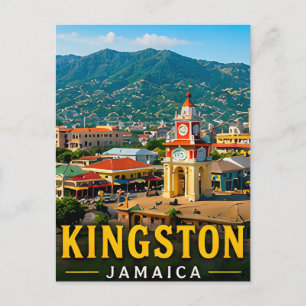 Cartão Postal Montanhas Azuis de Kingston e Cultura Jamaicana