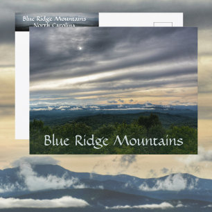 Cartão Postal Montanhas Blue Ridge Carolina do Norte Céu Dramáti