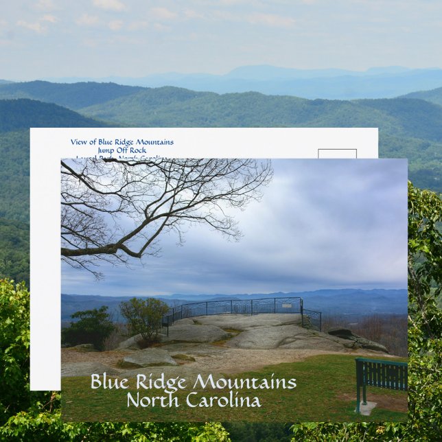 Cartão Postal Montanhas Blue Ridge Jump Off Rock NC (Criador carregado)