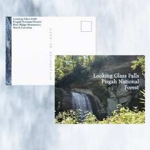 Cartão Postal Montanhas Blue Ridge Looking Glass Falls NC