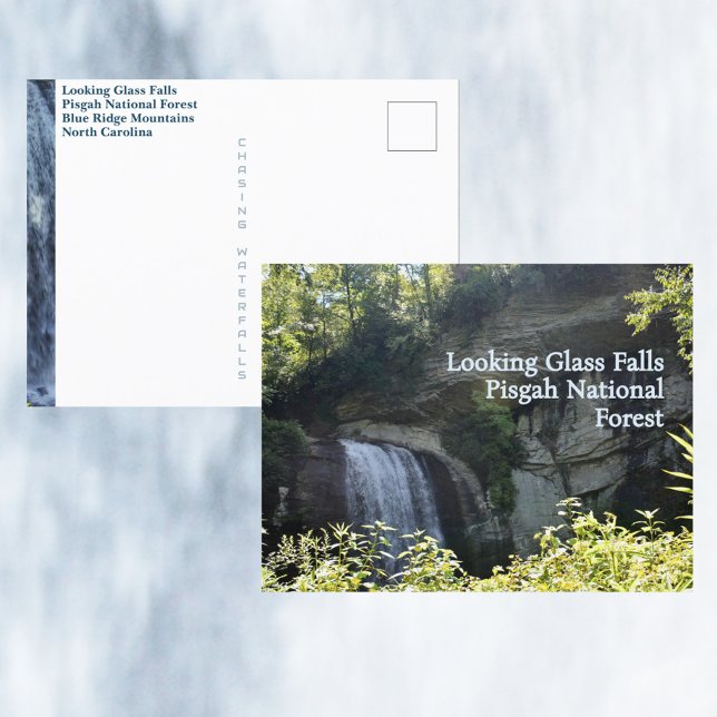 Cartão Postal Montanhas Blue Ridge Looking Glass Falls NC (Criador carregado)