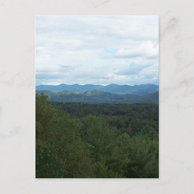 Cartão Postal Montanhas Blue Ridge - NC (Frente)