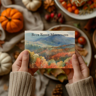 Cartão Postal Montanhas Blue Ridge, personalizáveis