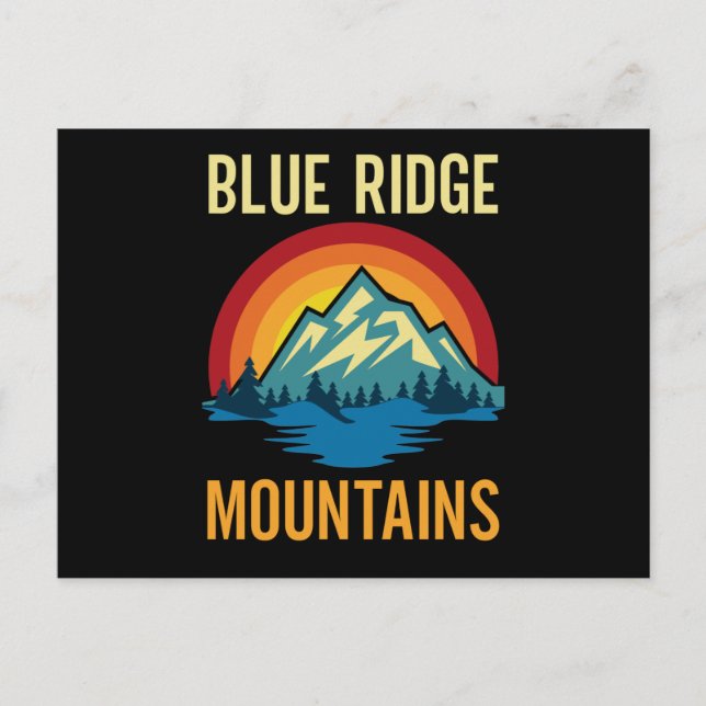 Cartão Postal Montanhas Blue Ridge Sunset (Frente)