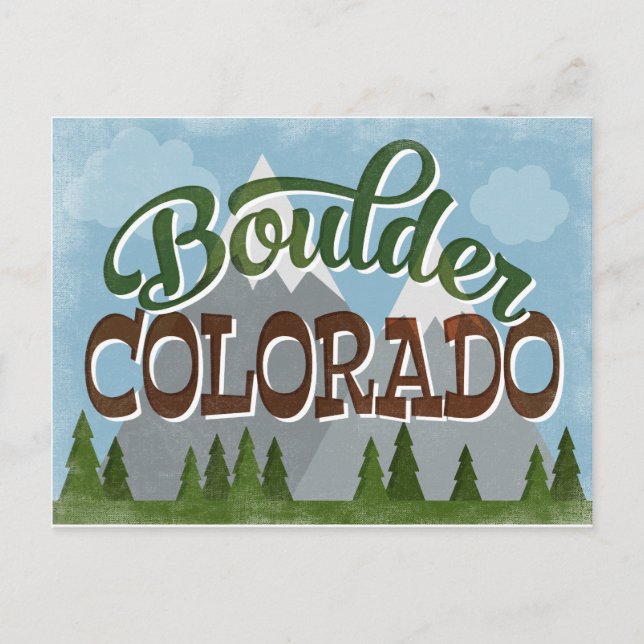 Cartão Postal Montanhas Boulder Colorado Snowy (Frente)