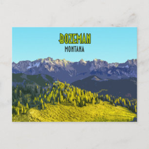 Cartão Postal Montanhas Bozeman Montana Vintage