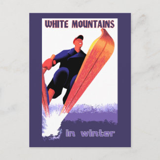 Cartão Postal Montanhas Brancas da Volta no inverno
