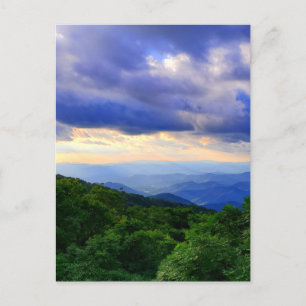 Cartão Postal Montanhas Cloudy Blue Ridge