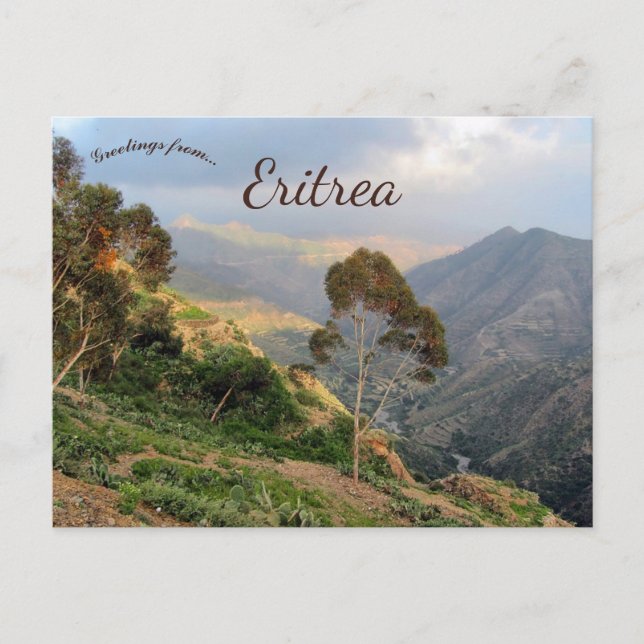 Cartão Postal Montanhas da Eritreia África (Frente)
