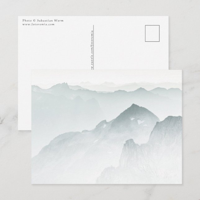 Cartão Postal Montanhas da Noruega (Frente/Verso)